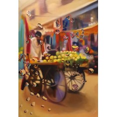 Hafsa Shaikh, 24 x 36 inch, Oil on Canvas, Cityscape Painting, AC-HFS-CEAD-020